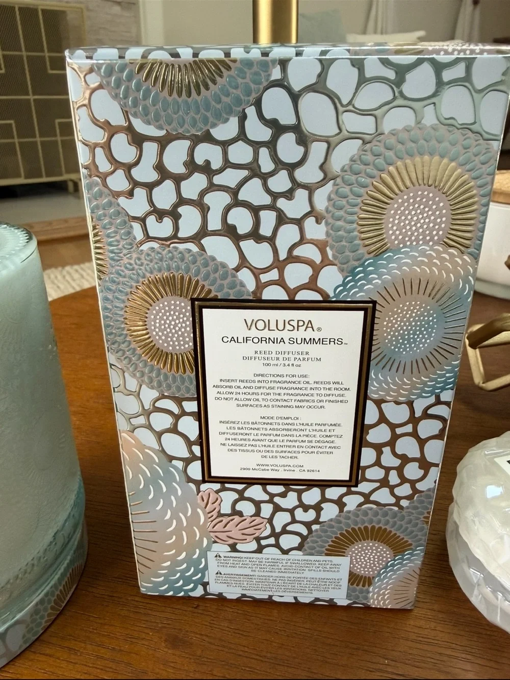 Voluspa California Summers Decorative Jar Candle and Reed diffuser
